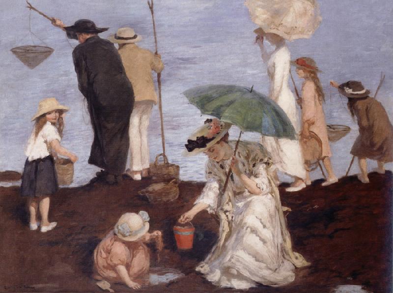 Rupert Bunny Shrimp fishers at Saint-Georges